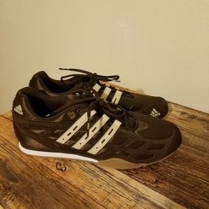 Adidas athletic shoes.